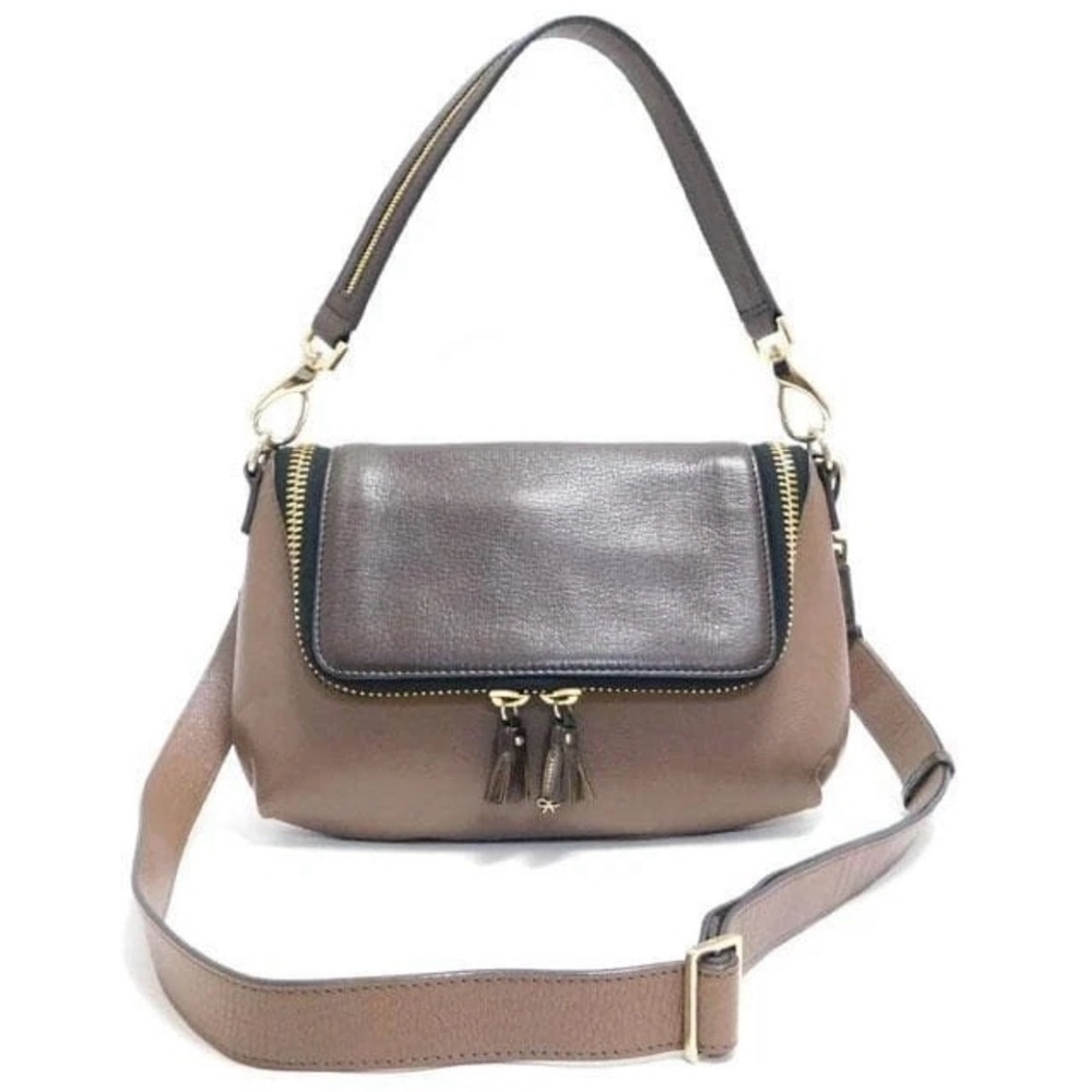 Anya Hindmarch Brown Leather 2-Way Shoulder & Crossbody Bag